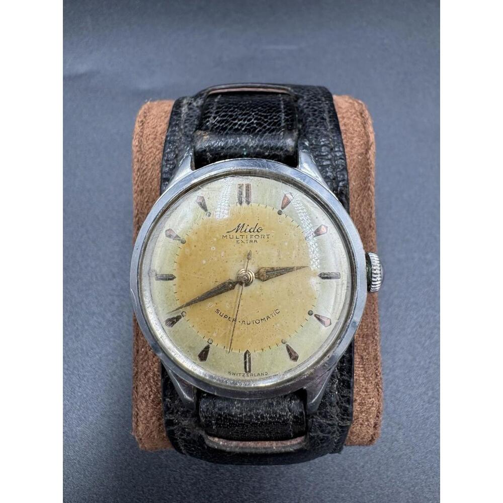 Vintage Mido Multifort Extra Super-Automatic Swiss Mens Watch Rare Needs Service